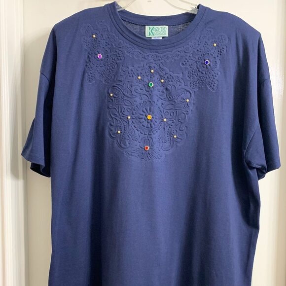 Kavio Designs Women's Dark Navy Blue Shirt NWT Size 3X - Picture 1 of 5